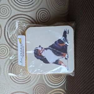 4 Bernese Mountain Dog Beverage Coasters, Fur Children - Zeppa Studios Inc, NIP